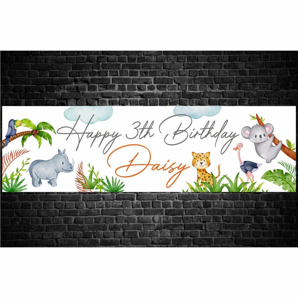 Jungle Themed Personalised Banner D3